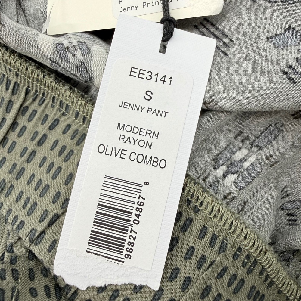 Michael Stars Jenny Printed Pants Wide Leg Rayon S Boho Lagenlook Resort Coastal - Picture 7 of 9